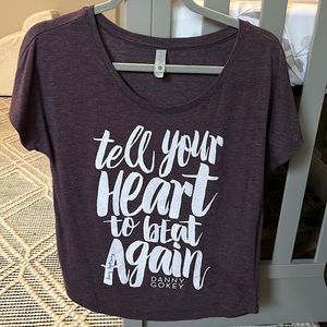 Autographed Danny Gokey Purple shirt size small